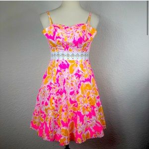 Lilly Pulitzer Cut Out Lace Floral Dress